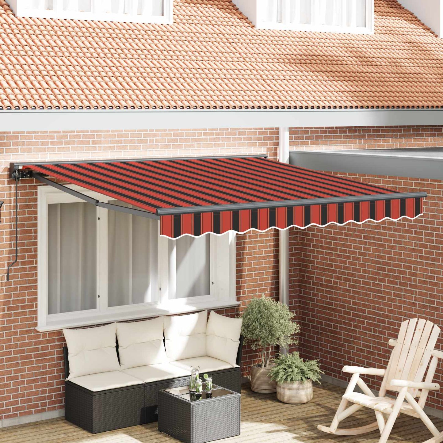 Zijde Frame Oranje en Zwart 350 x 250 cm is nu te koop bij PeponiXL, paradijselijk wonen!