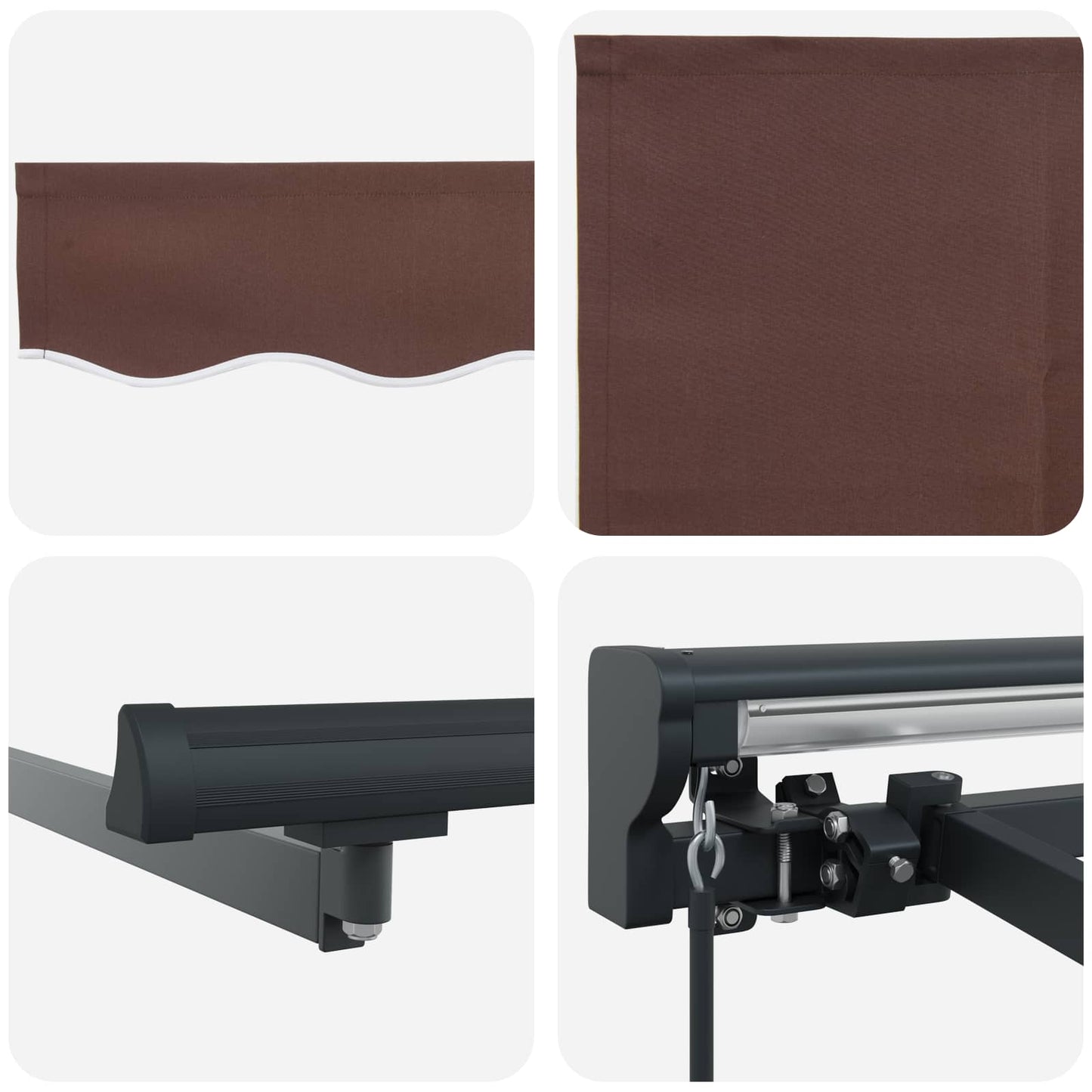 Zijde Frame Bruin 350 x 250 cm Polyester met PU-coating is nu te koop bij PeponiXL, paradijselijk wonen!