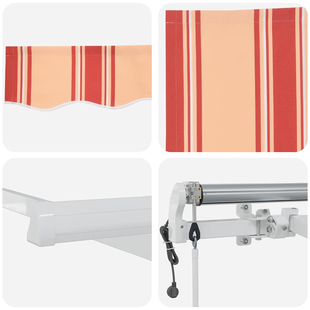 Inklapbaar Zonnescherm Geel en Oranje 350 x 250 cm Stof is nu te koop bij PeponiXL, paradijselijk wonen!