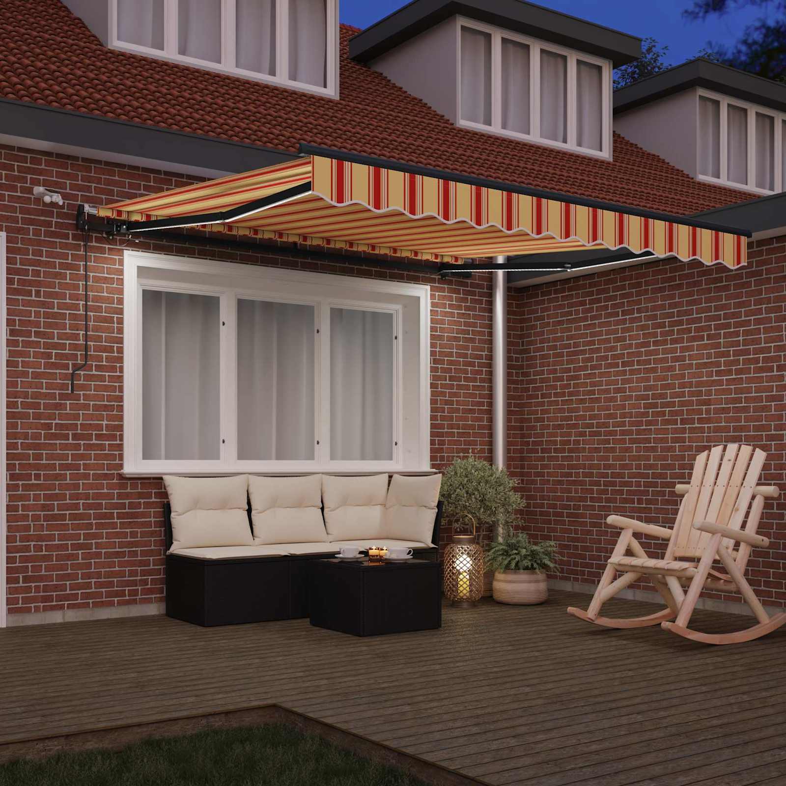 Luifeldoek met Geel en Oranje 350 x 250 cm Polyester is nu te koop bij PeponiXL, paradijselijk wonen!