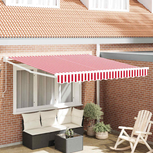 Inklapbaar Zonnescherm Rood en Wit 350 x 250 cm is nu te koop bij PeponiXL, paradijselijk wonen!