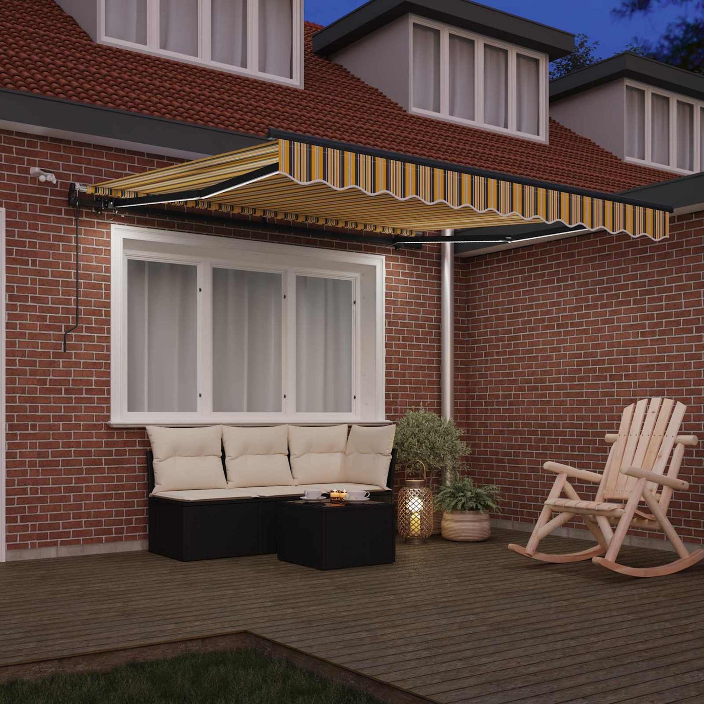 Luifeldoek met Multikleur 350 x 250 cm Polyester is nu te koop bij PeponiXL, paradijselijk wonen!