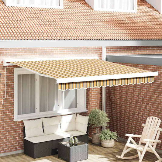 Inklapbaar Zonnescherm Multikleur 350 x 250 cm Stof en Metaal is nu te koop bij PeponiXL, paradijselijk wonen!