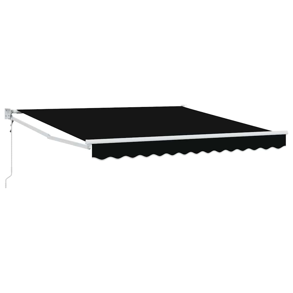 Inklapbaar Zonnescherm Zwart 350 x 250 cm Stof is nu te koop bij PeponiXL, paradijselijk wonen!