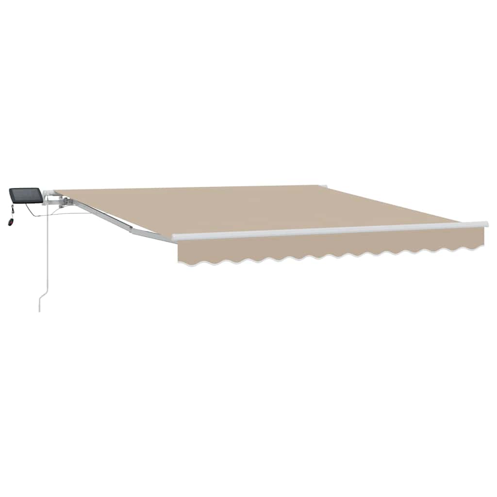 Inklapbaar Zonnescherm Beige 350 x 250 cm Stof en Staal is nu te koop bij PeponiXL, paradijselijk wonen!
