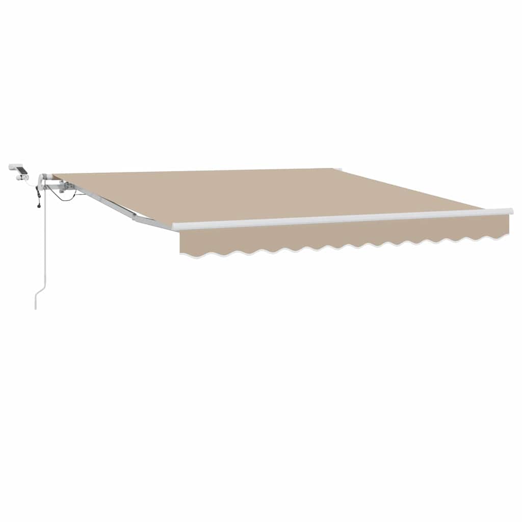 Inklapbaar Zonnescherm Beige 350 x 250 cm Polyester en Metaal is nu te koop bij PeponiXL, paradijselijk wonen!