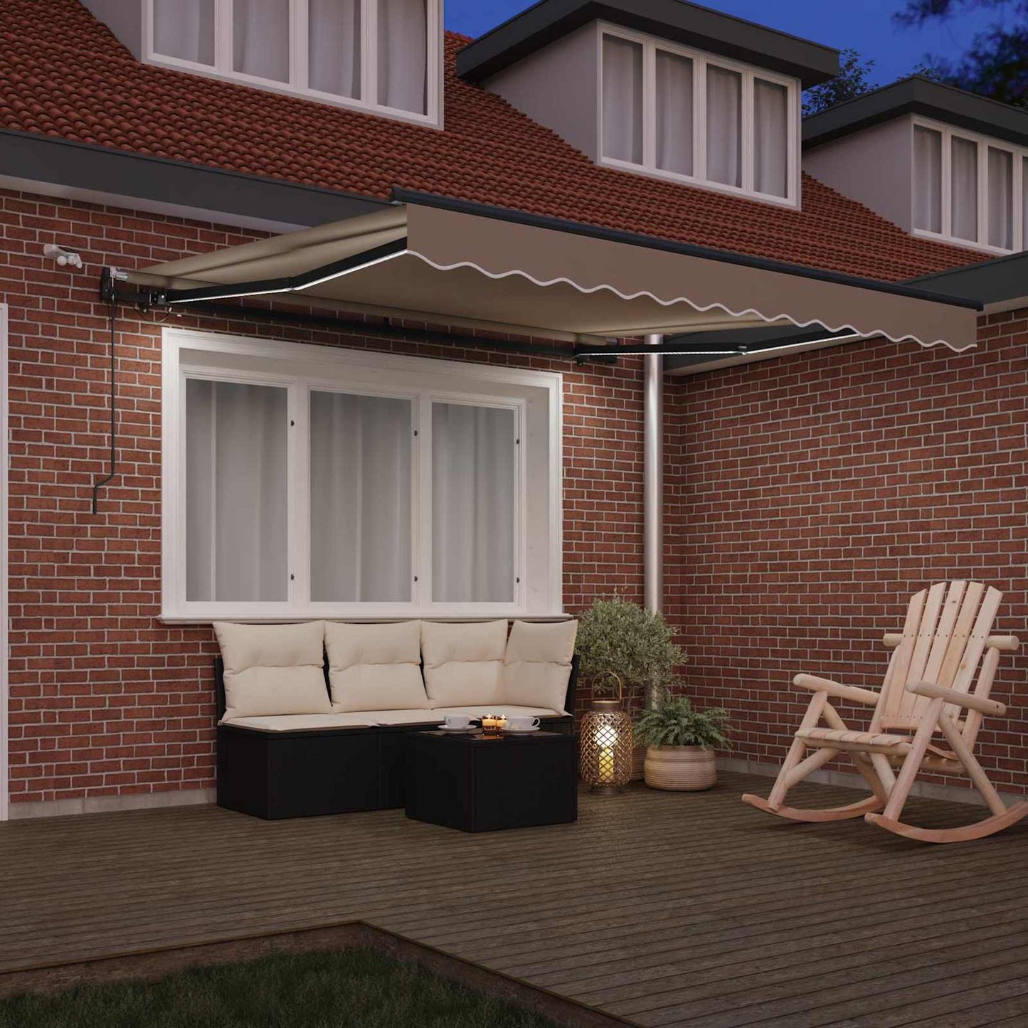 Luifeldoek met Beige 350 x 250 cm Polyester is nu te koop bij PeponiXL, paradijselijk wonen!