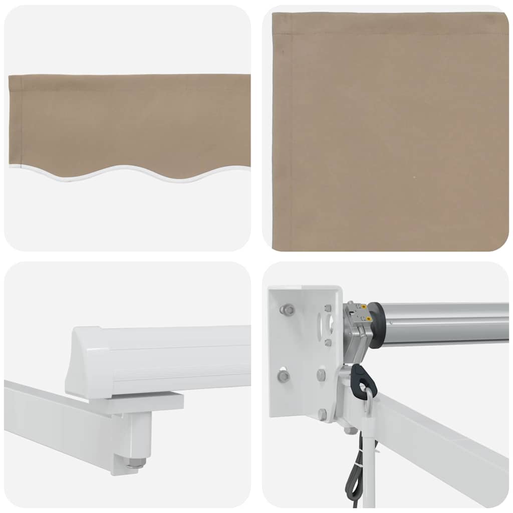 Inklapbaar Zonnescherm Beige 350 x 250 cm is nu te koop bij PeponiXL, paradijselijk wonen!