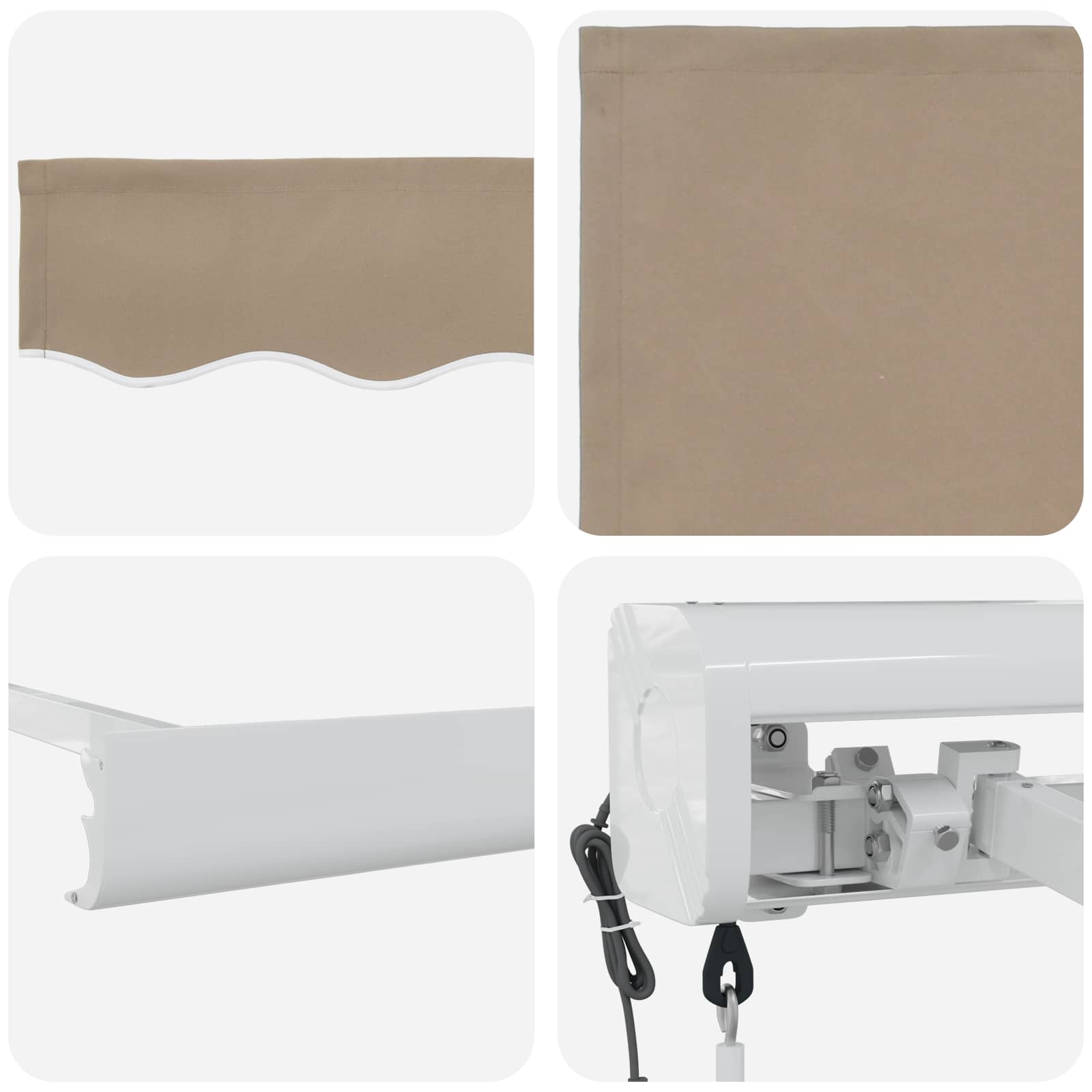 Markies Beige 350 x 250 x 165 cm Polyester en Aluminium is nu te koop bij PeponiXL, paradijselijk wonen!