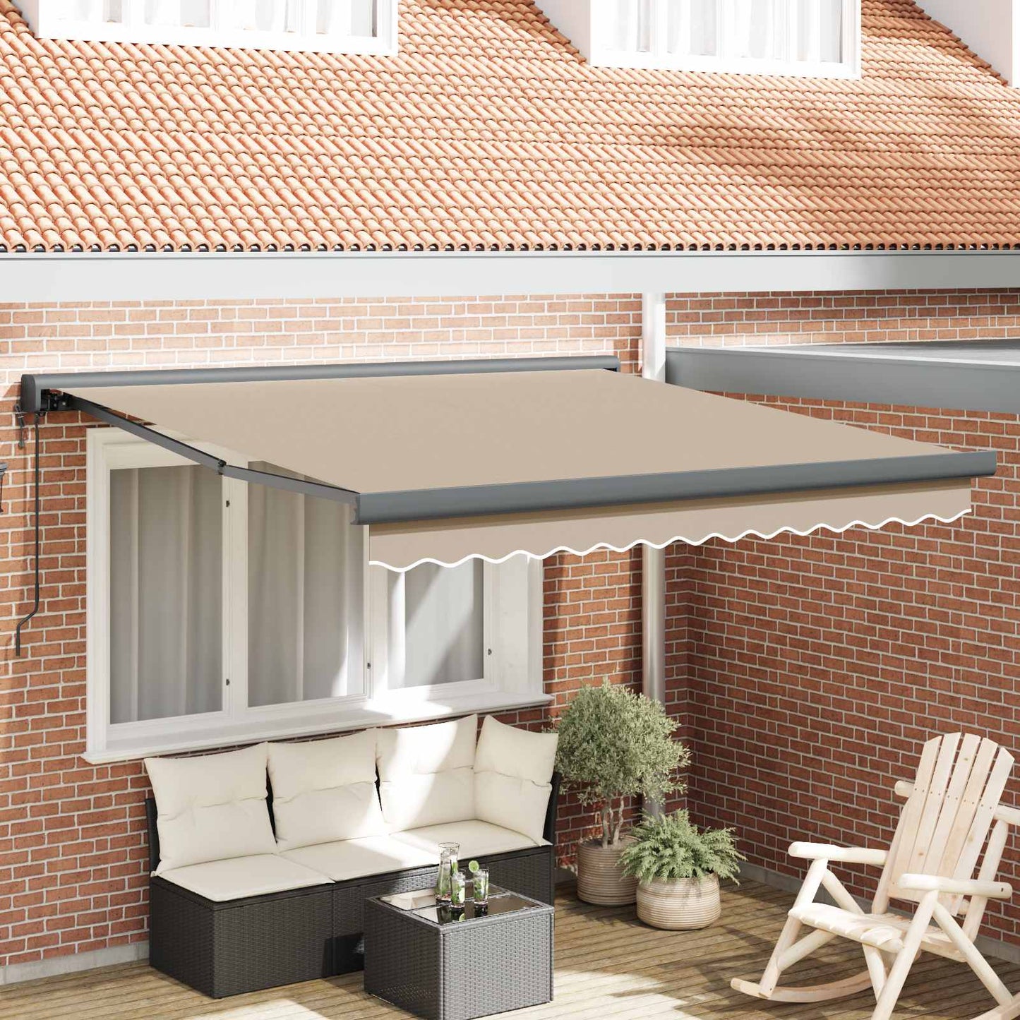 Markies Beige 350 x 250 cm Polyester en Aluminium is nu te koop bij PeponiXL, paradijselijk wonen!