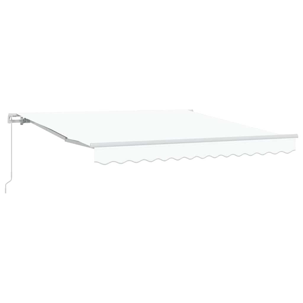 Inklapbaar Zonnescherm Wit 350 x 250 cm Polyester en Aluminium is nu te koop bij PeponiXL, paradijselijk wonen!