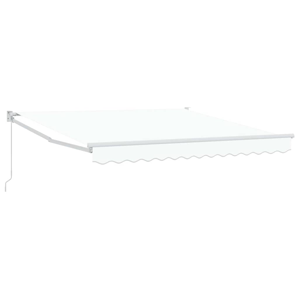 Inklapbaar Zonnescherm Wit 350 x 250 cm Polyester en Aluminium is nu te koop bij PeponiXL, paradijselijk wonen!
