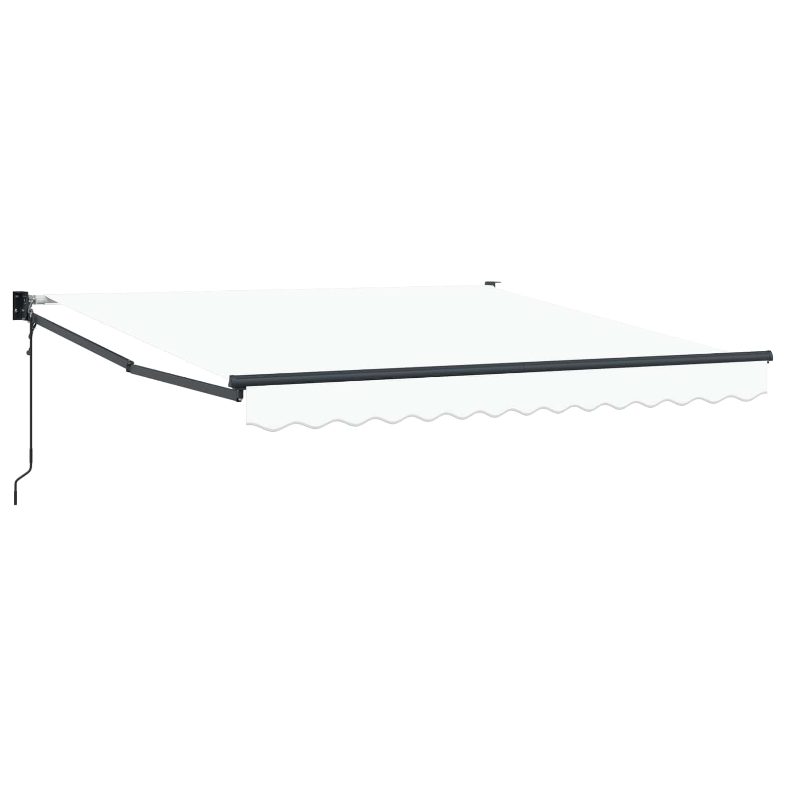 Inklapbaar Zonnescherm Wit 350 x 250 cm Polyester en Aluminium is nu te koop bij PeponiXL, paradijselijk wonen!