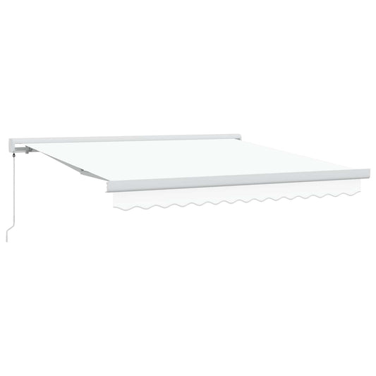 Inklapbaar Zonnescherm Wit 350 x 250 cm Stof en Metaal is nu te koop bij PeponiXL, paradijselijk wonen!