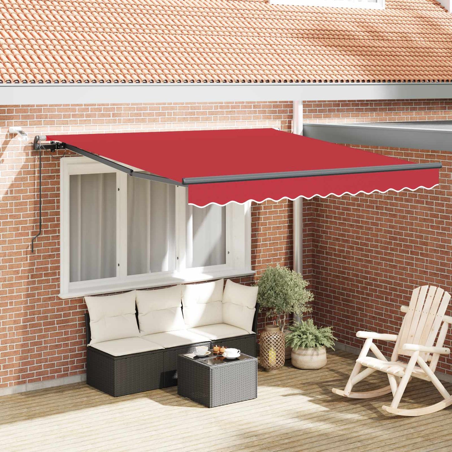 Luifeldoek met Rood 350 x 250 cm Polyester is nu te koop bij PeponiXL, paradijselijk wonen!