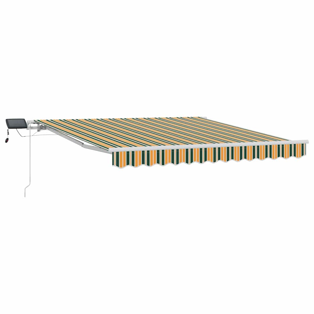 Inklapbaar Zonnescherm Groen en geel 350 x 250 cm Stof en Staal is nu te koop bij PeponiXL, paradijselijk wonen!