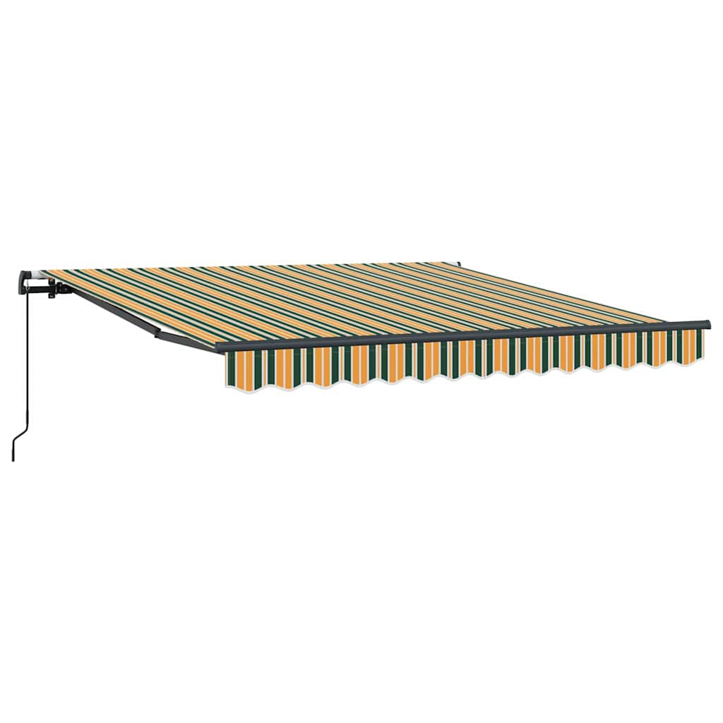 Inklapbaar Zonnescherm Groen en geel 350 x 250 cm is nu te koop bij PeponiXL, paradijselijk wonen!