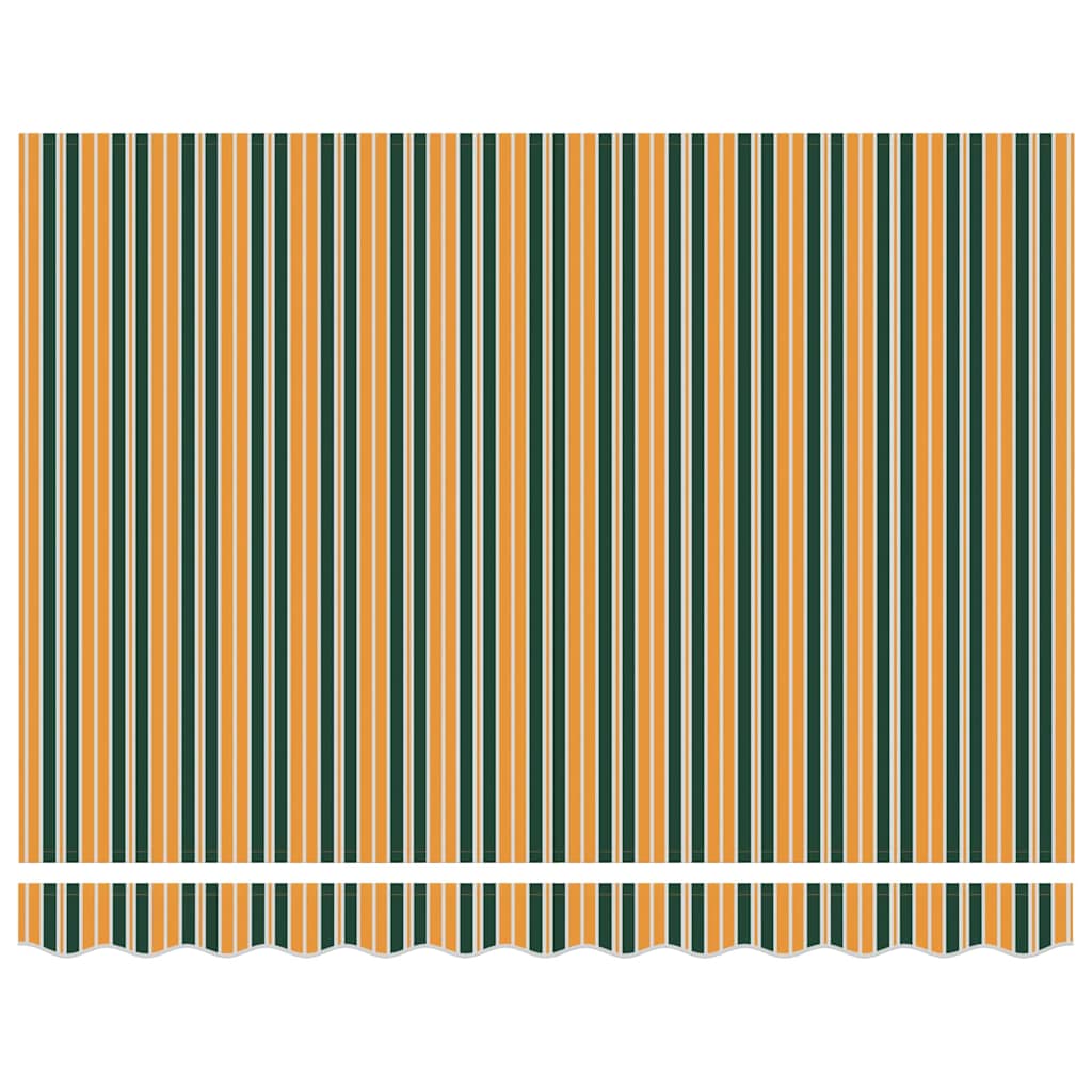 Inklapbaar Zonnescherm Groen en geel 350 x 250 cm is nu te koop bij PeponiXL, paradijselijk wonen!
