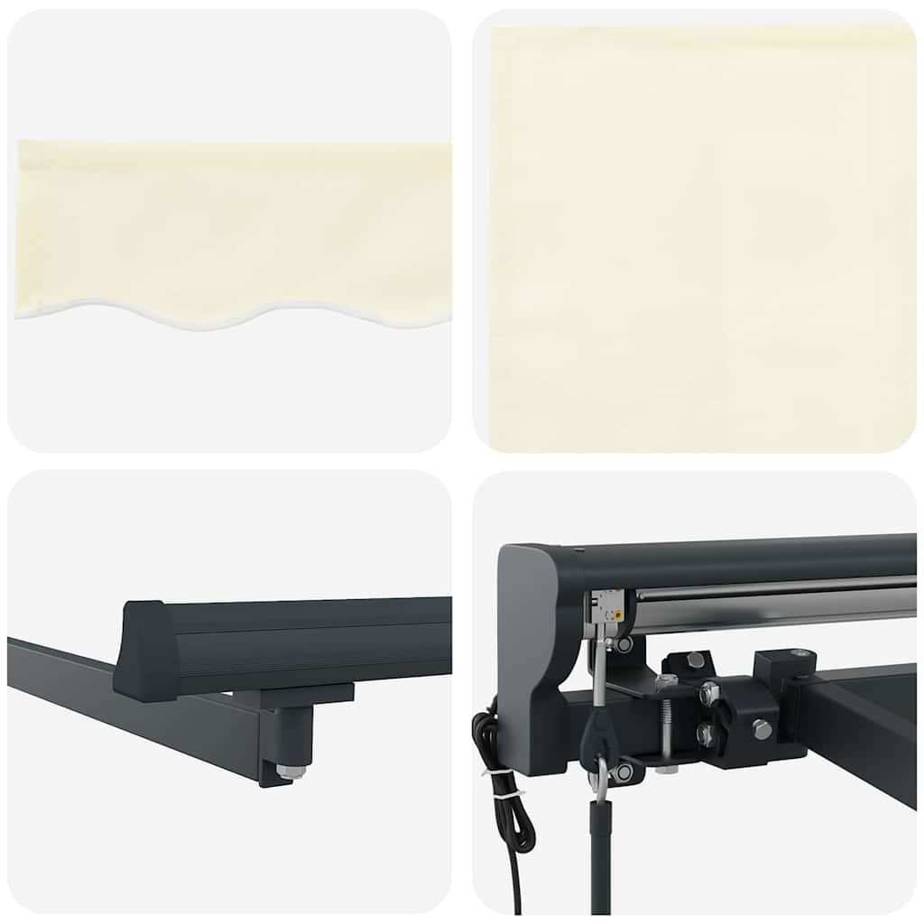 Inklapbaar Zonnescherm Crème 400 × 300 cm is nu te koop bij PeponiXL, paradijselijk wonen!