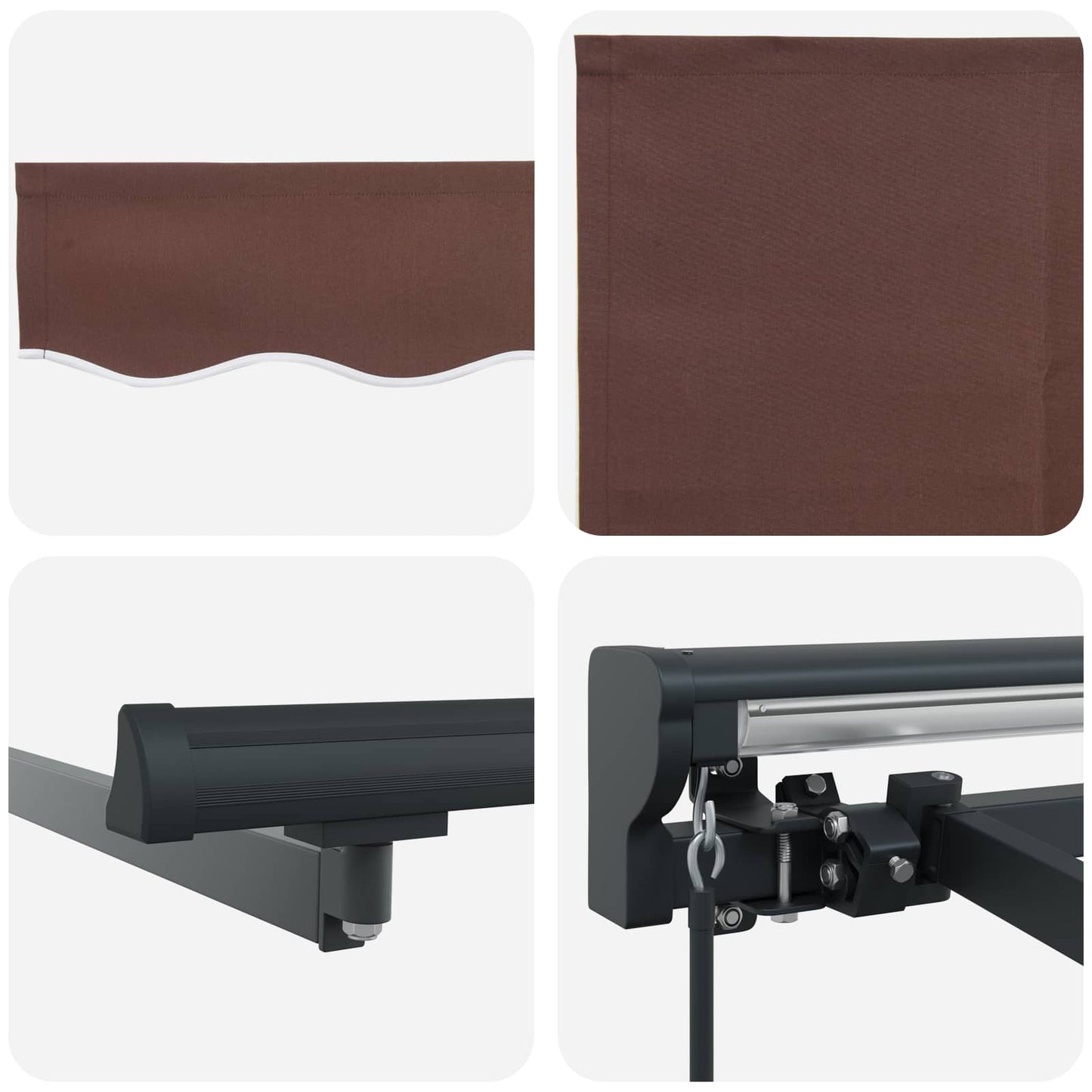 Zijde Frame Bruin 400 × 300 cm Polyester met PU-coating is nu te koop bij PeponiXL, paradijselijk wonen!