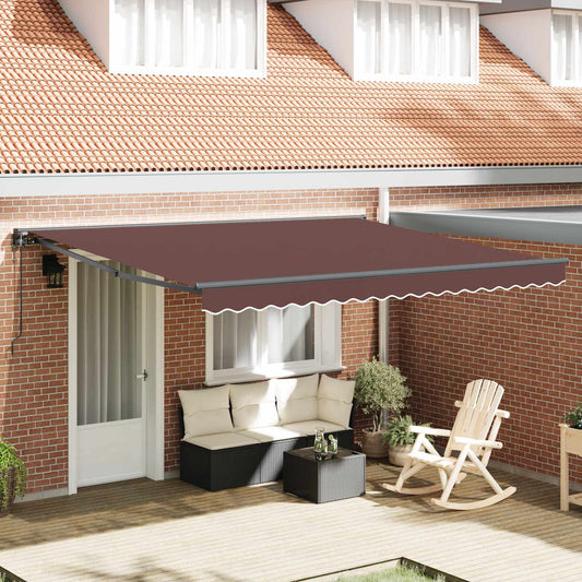 Zijde Frame Bruin 400 × 300 cm Polyester met PU-coating is nu te koop bij PeponiXL, paradijselijk wonen!