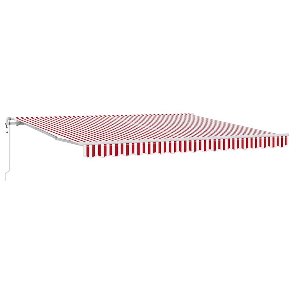 Elektrisch Uittrekbaar Zonnescherm Rood en Wit 400 × 300 cm is nu te koop bij PeponiXL, paradijselijk wonen!