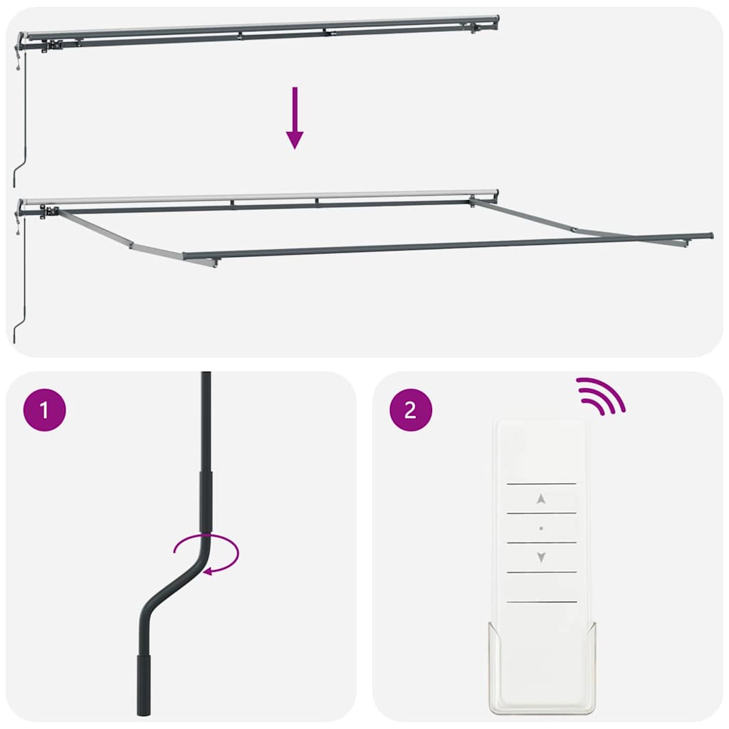 Inklapbaar Zonnescherm Rood en Wit 400 × 300 cm is nu te koop bij PeponiXL, paradijselijk wonen!