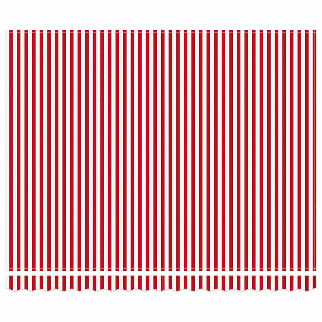Inklapbaar Zonnescherm Rood en Wit 400 × 300 cm Stof en Metaal is nu te koop bij PeponiXL, paradijselijk wonen!