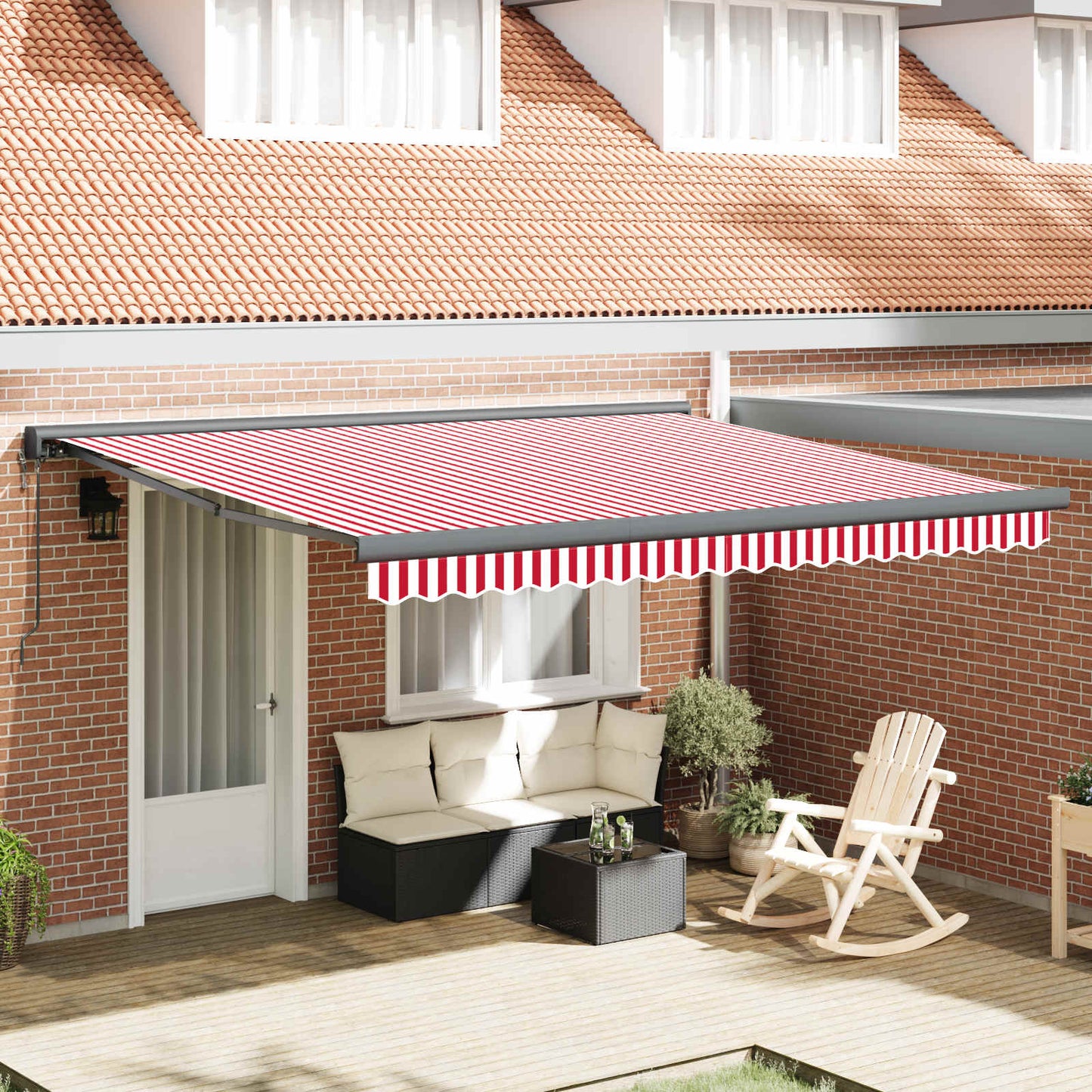 Markies Rood en Wit 400 × 300 cm Polyester en Aluminium is nu te koop bij PeponiXL, paradijselijk wonen!