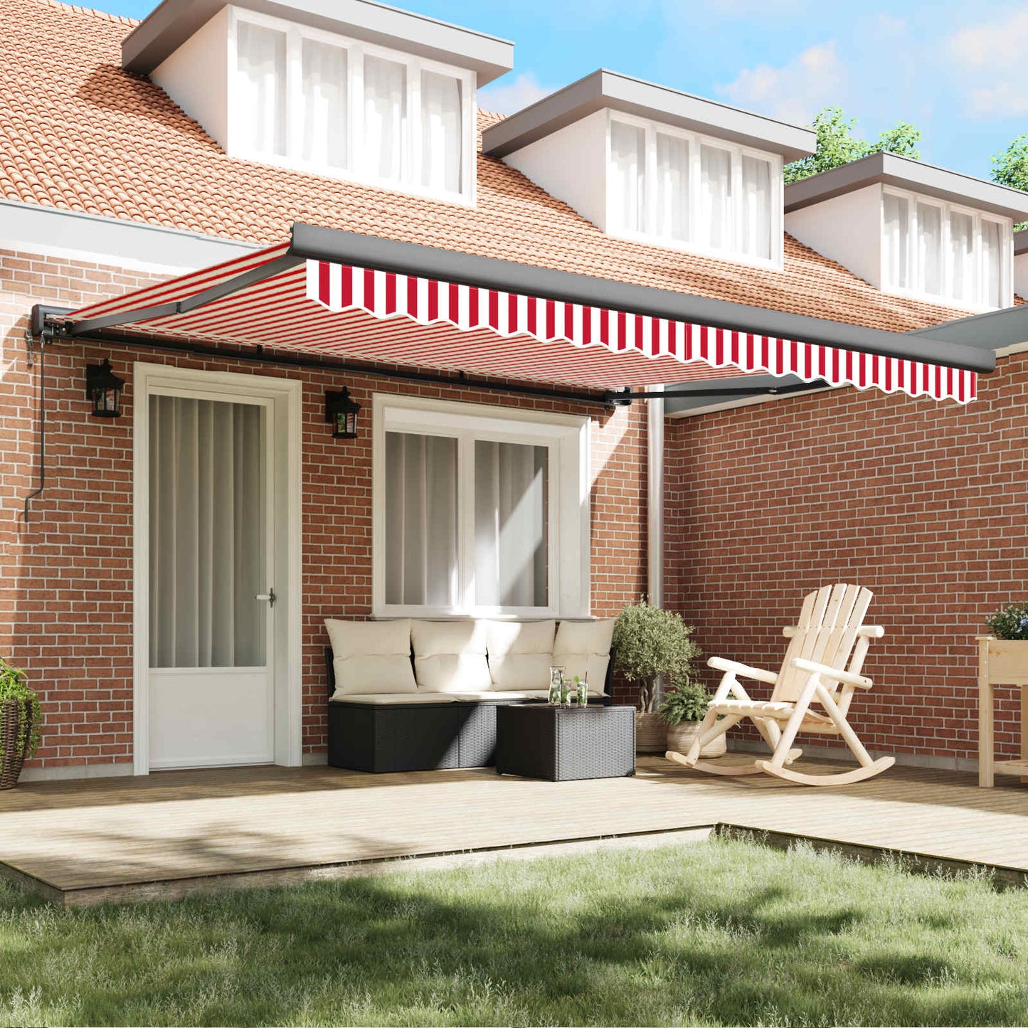 Markies Rood en Wit 400 × 300 cm Polyester en Aluminium is nu te koop bij PeponiXL, paradijselijk wonen!