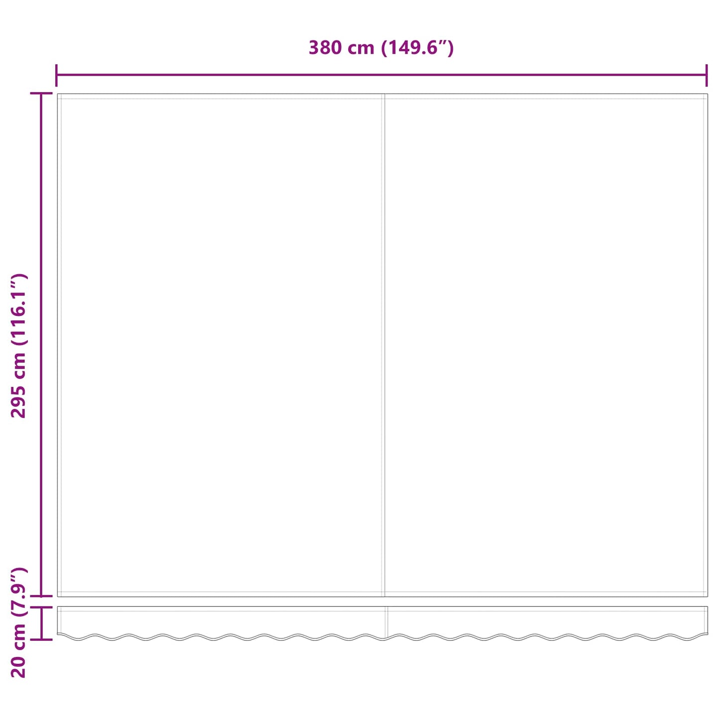 Zijde Frame Rood en Wit 400 × 300 cm Polyester met PU-coating is nu te koop bij PeponiXL, paradijselijk wonen!