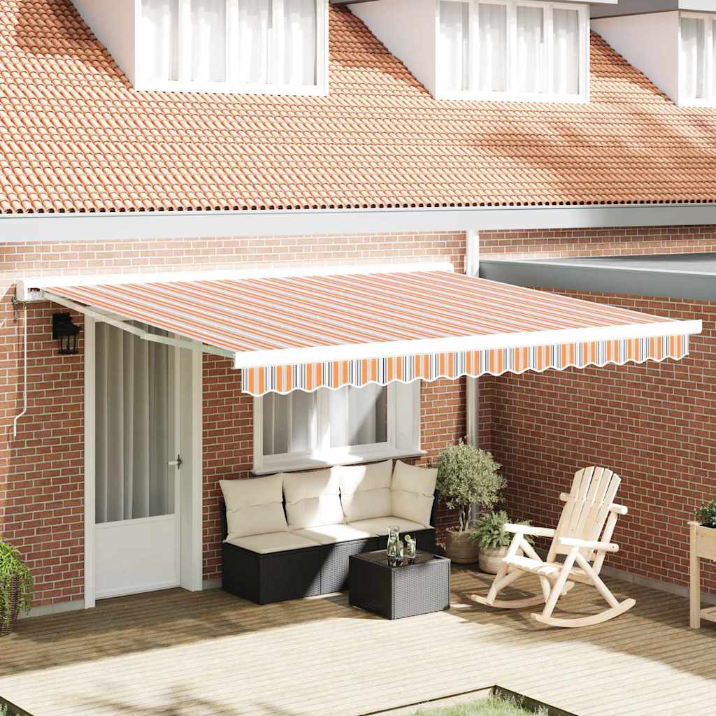 Inklapbaar Zonnescherm Multikleur 400 × 300 cm Stof en Metaal is nu te koop bij PeponiXL, paradijselijk wonen!