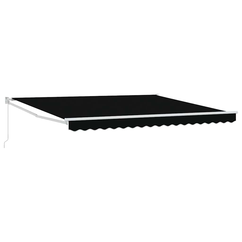 Handmatig uitschuifbare luifel Zwart 400 × 300 cm is nu te koop bij PeponiXL, paradijselijk wonen!