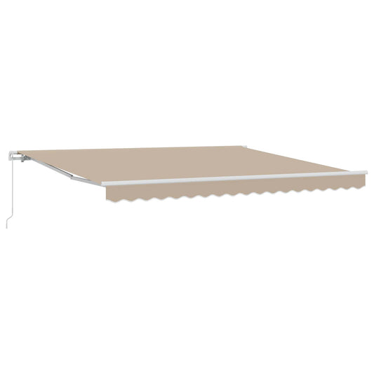 Inklapbaar Zonnescherm Beige 400 × 300 cm is nu te koop bij PeponiXL, paradijselijk wonen!