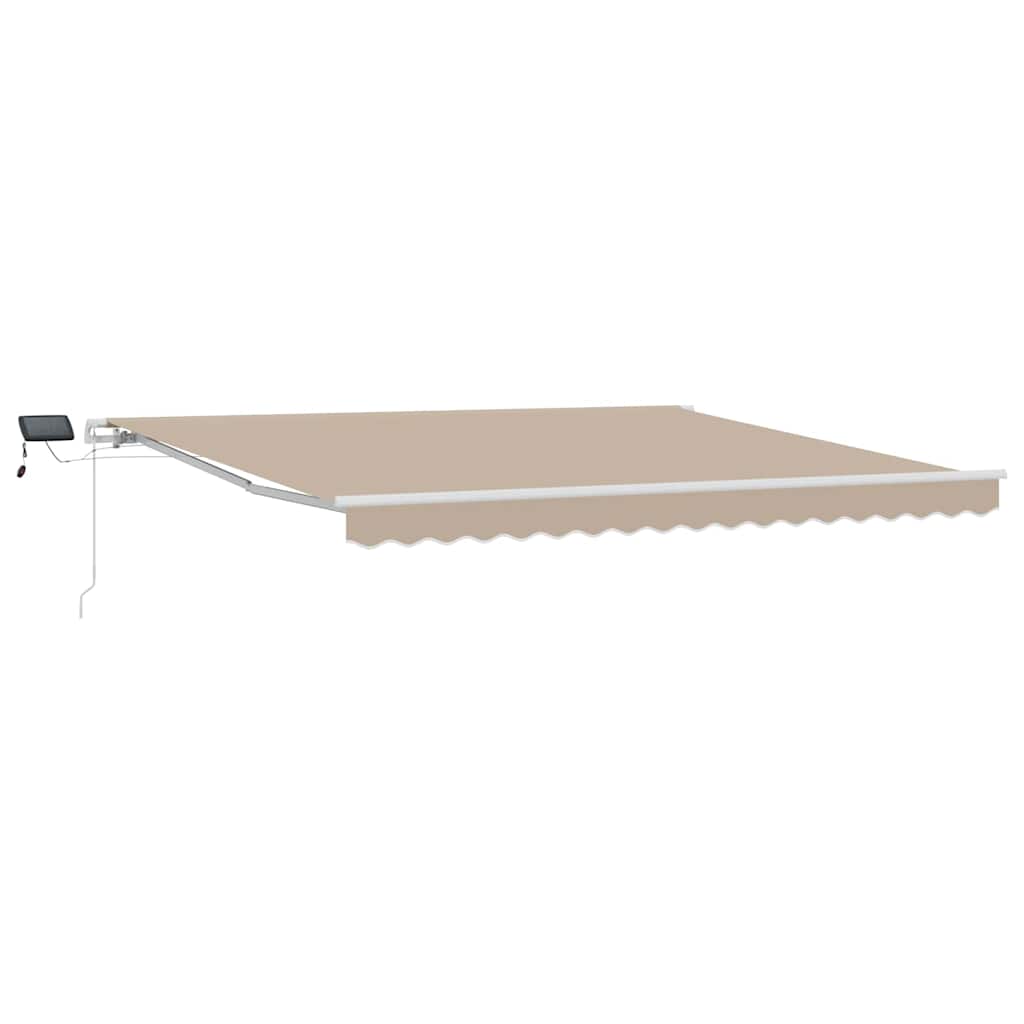 Inklapbaar Zonnescherm met Beige 400 ×300 cm Stof is nu te koop bij PeponiXL, paradijselijk wonen!