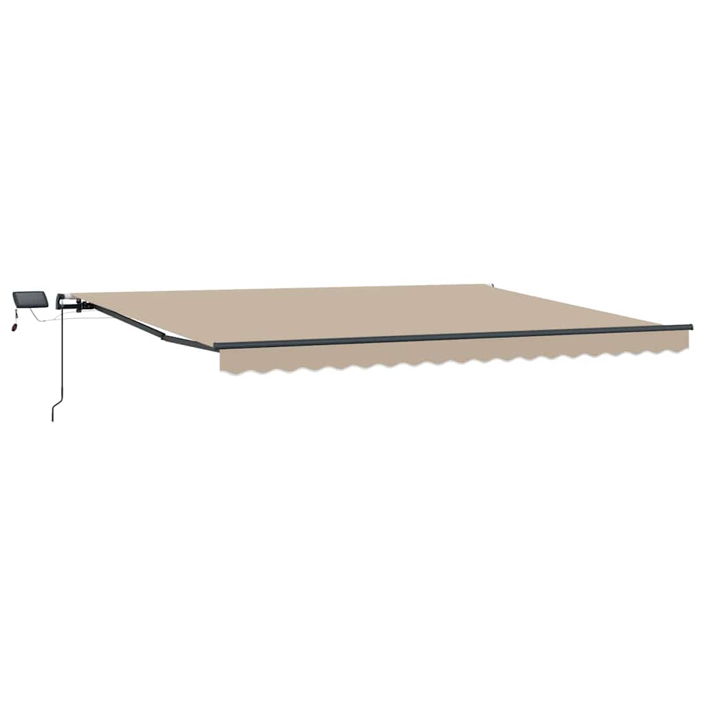 Inklapbaar Zonnescherm Beige 400 ×300 cm Stof is nu te koop bij PeponiXL, paradijselijk wonen!