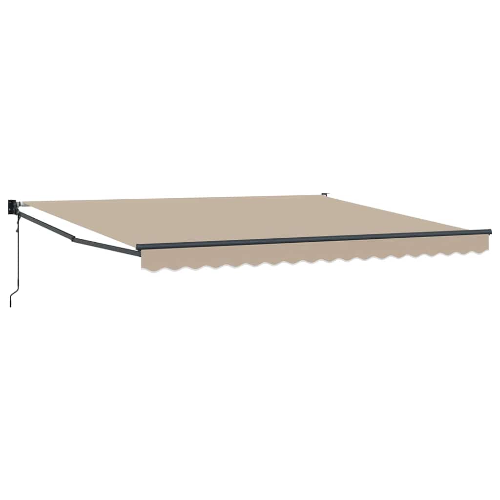Inklapbaar Zonnescherm Beige 400 × 300 cm is nu te koop bij PeponiXL, paradijselijk wonen!