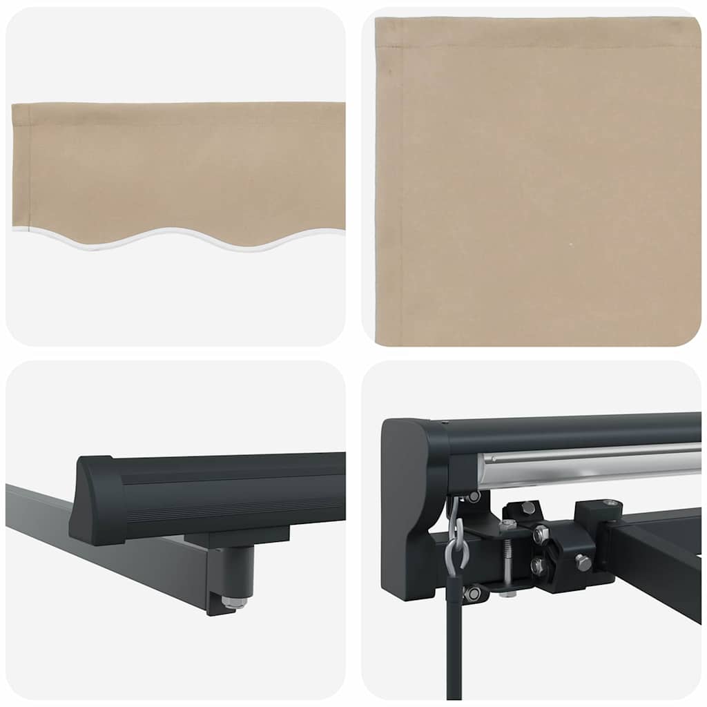 Zijde Frame Beige 400 × 300 cm Polyester met PU-coating is nu te koop bij PeponiXL, paradijselijk wonen!
