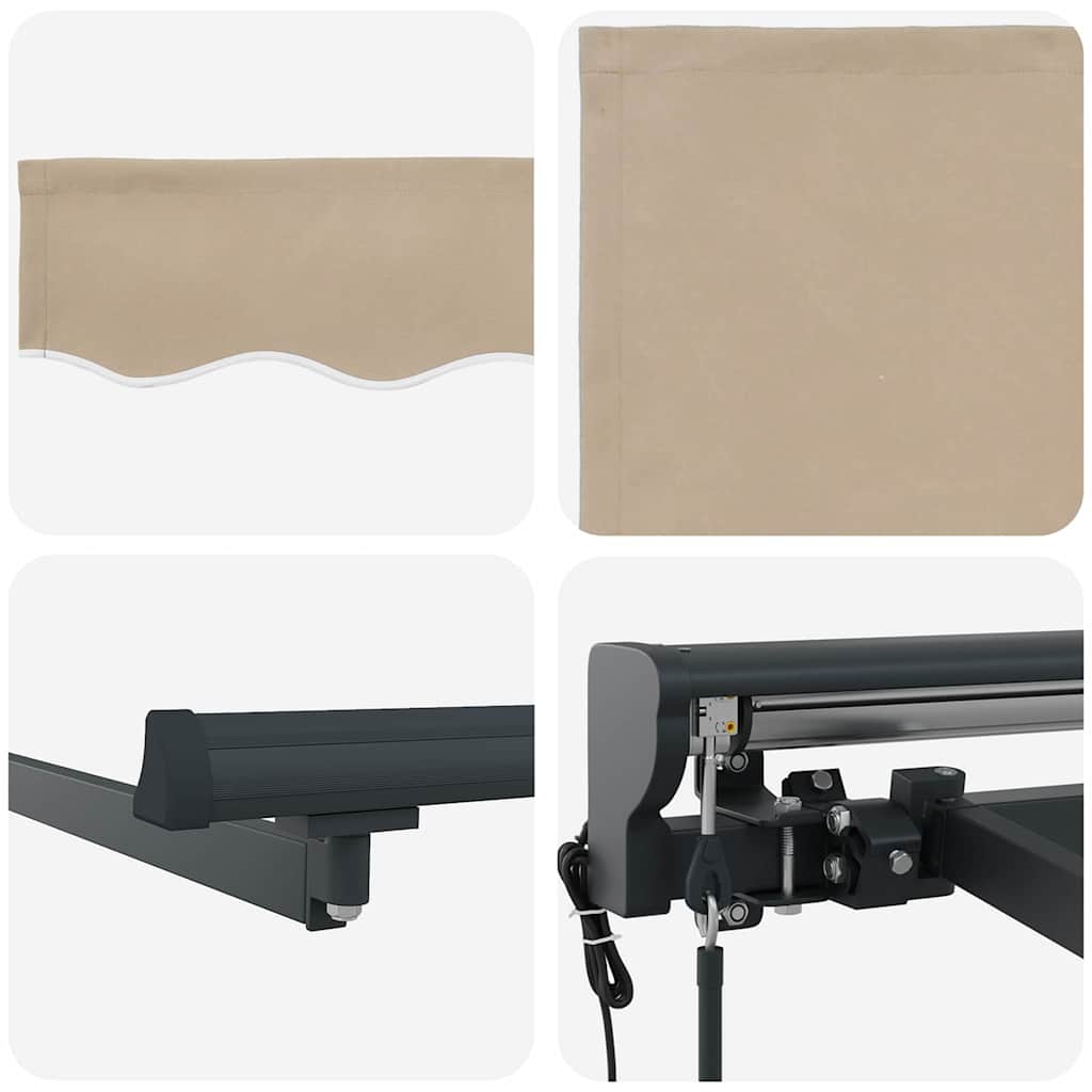 Zijde Frame Beige 400 × 300 cm Polyester met PU-coating is nu te koop bij PeponiXL, paradijselijk wonen!