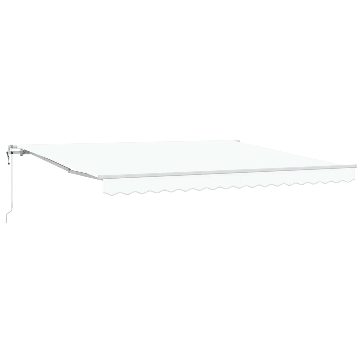 Inklapbaar Zonnescherm Wit 400 × 300 cm Stof is nu te koop bij PeponiXL, paradijselijk wonen!