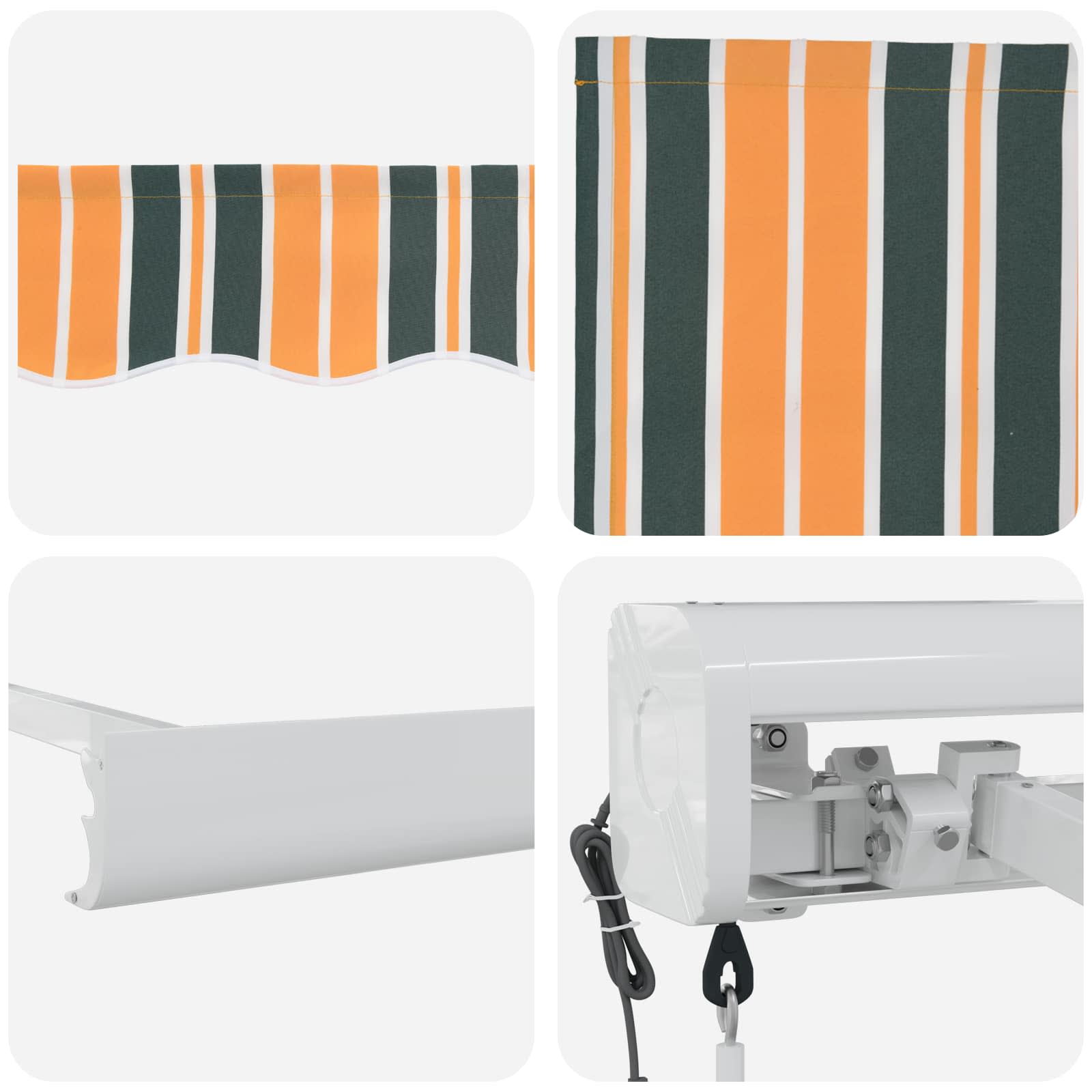 Inklapbaar Zonnescherm Groen en Geel 400 × 300 cm is nu te koop bij PeponiXL, paradijselijk wonen!