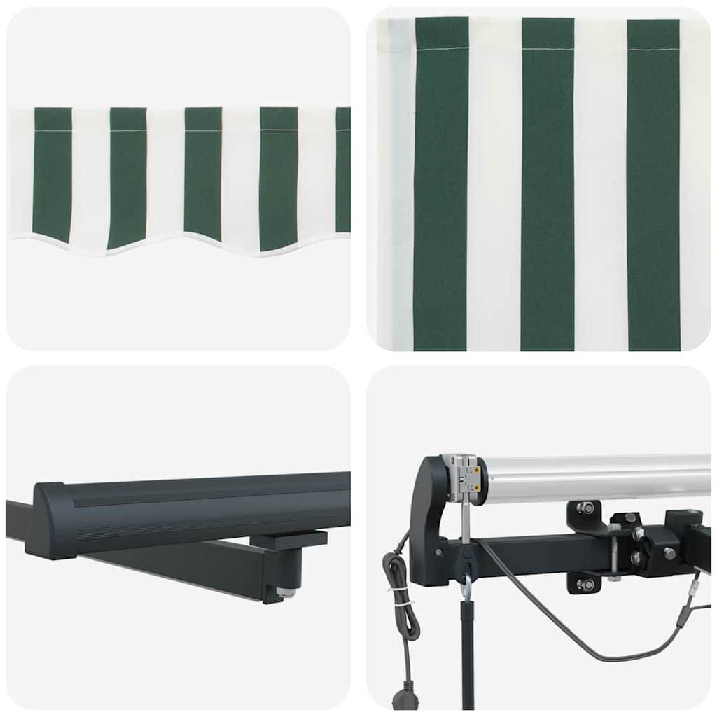 Luifeldoek met Groen en Wit 400 × 300 cm Polyester is nu te koop bij PeponiXL, paradijselijk wonen!