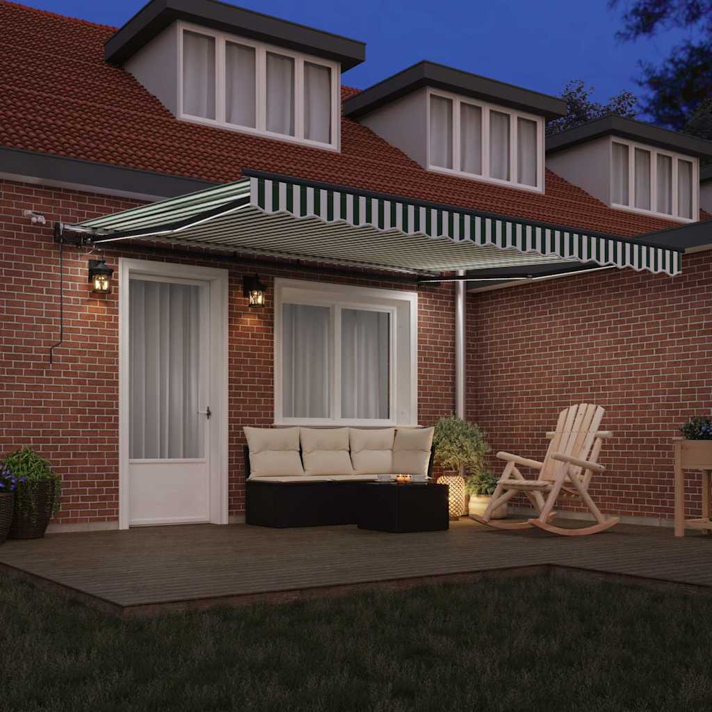 Luifeldoek met Groen en Wit 400 × 300 cm Polyester is nu te koop bij PeponiXL, paradijselijk wonen!