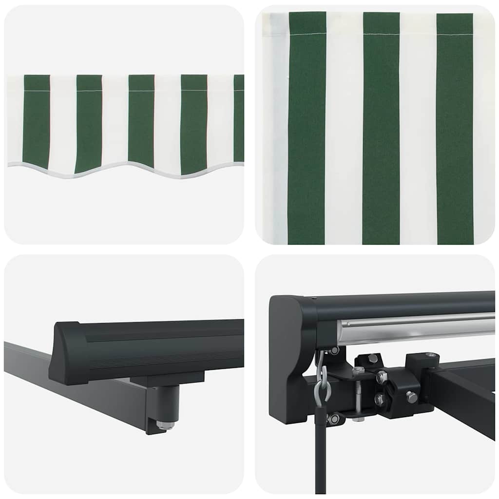Zijde Frame Groen en Wit 400 × 300 cm Polyester met PU-coating is nu te koop bij PeponiXL, paradijselijk wonen!