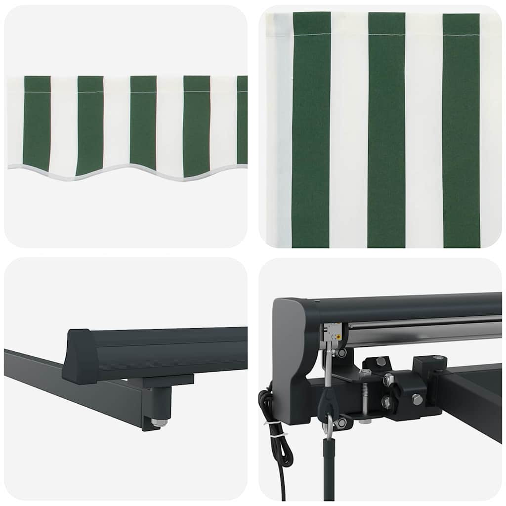 Zijde Frame Groen en Wit 400 × 300 cm Polyester met PU-coating is nu te koop bij PeponiXL, paradijselijk wonen!