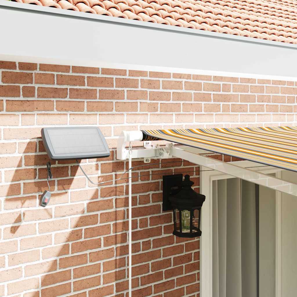 Inklapbaar Zonnescherm Multikleur 400 × 300 cm Stof en Staal is nu te koop bij PeponiXL, paradijselijk wonen!