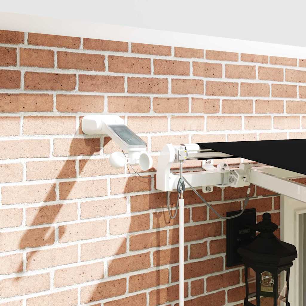 Inklapbaar Zonnescherm Zwart 400 × 350 cm Polyester en Metaal is nu te koop bij PeponiXL, paradijselijk wonen!