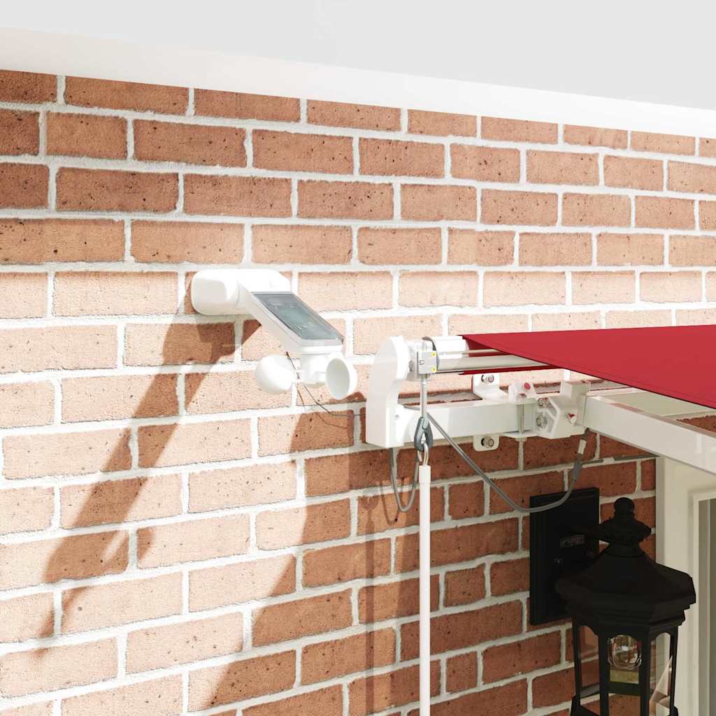 Inklapbaar Zonnescherm Rood 400 × 350 cm Polyester en Metaal is nu te koop bij PeponiXL, paradijselijk wonen!