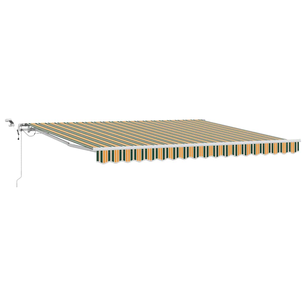 Inklapbaar Zonnescherm Groen en Geel 400 × 350 cm is nu te koop bij PeponiXL, paradijselijk wonen!