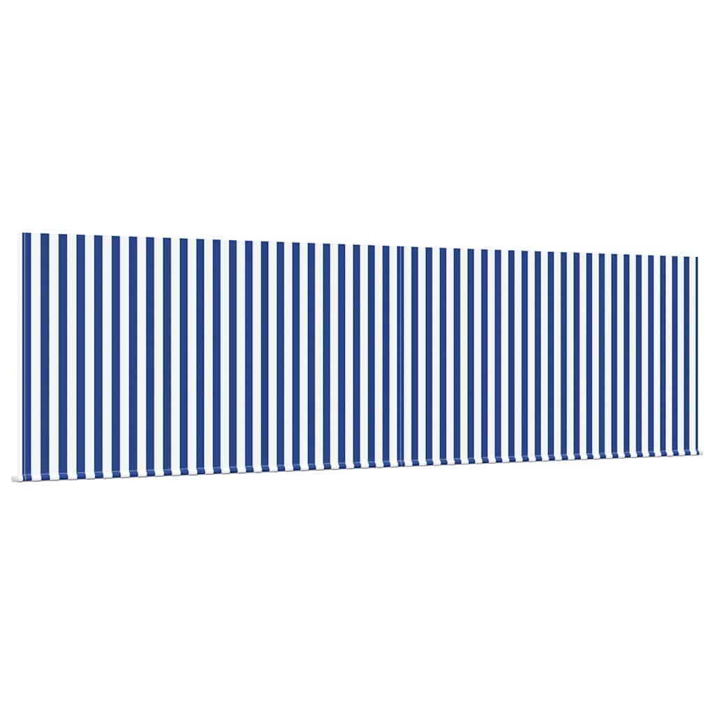 Inklapbaar Zonnescherm Blauw en Wit 400 × 300 cm is nu te koop bij PeponiXL, paradijselijk wonen!